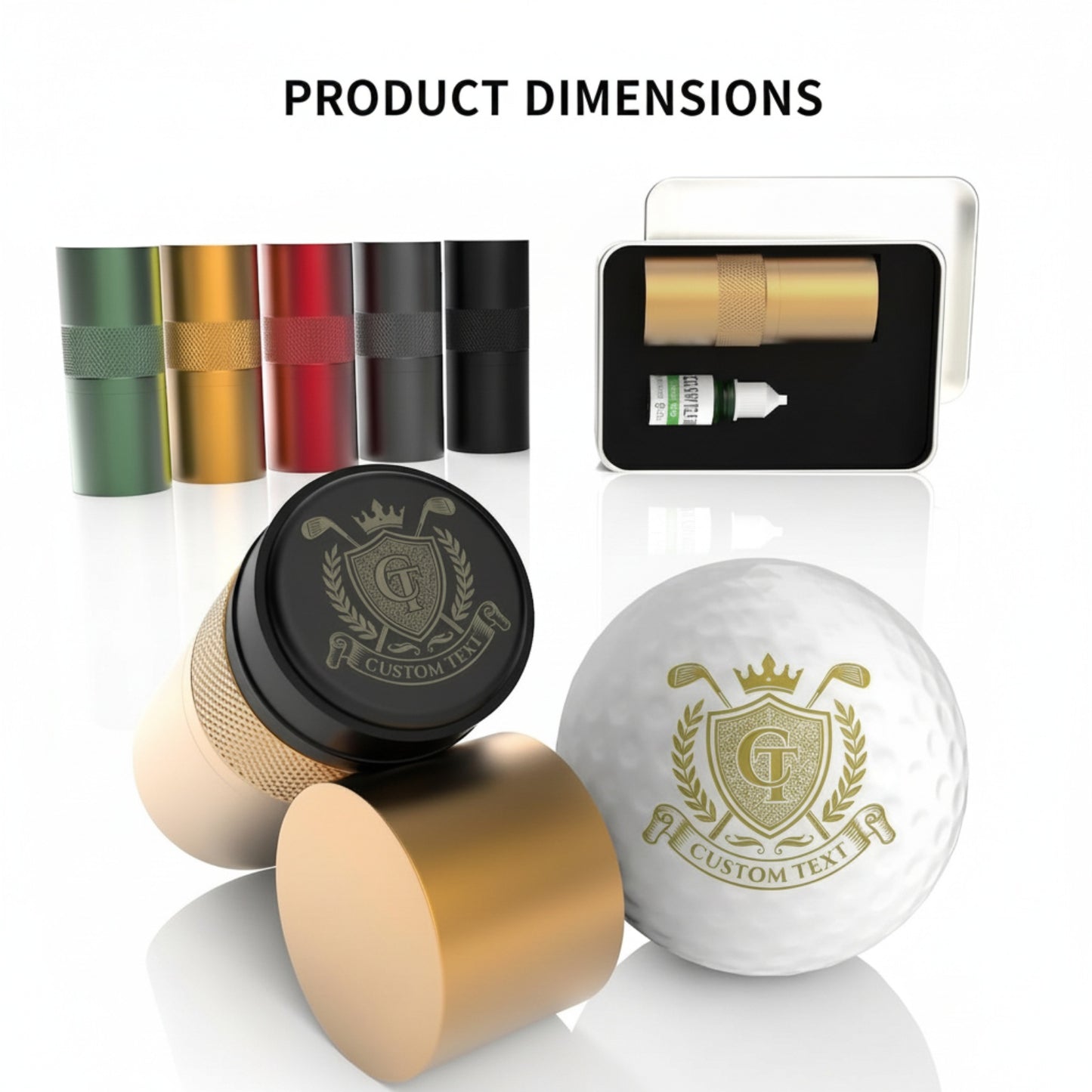 Personalized Golf Ball Stamp Custom Marker with Logo Quick Dry Smudge-Proof Ink Golf Accessories Gifts for Men Golfers