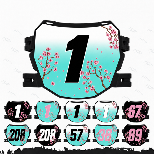Custom Downhill Plate Decal, Personalized Name and Number Race Graphics for Mountain Bikes and E-Bikes, Durable Outdoor Vinyl Sticker