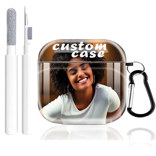Custom AirPods Case with photo- Personalize with Your Own Photo & Text, Durable Protective Cover Compatible with AirPods Pro 1st & 2nd Gen, Ideal Unique Gift with Convenient Keychain