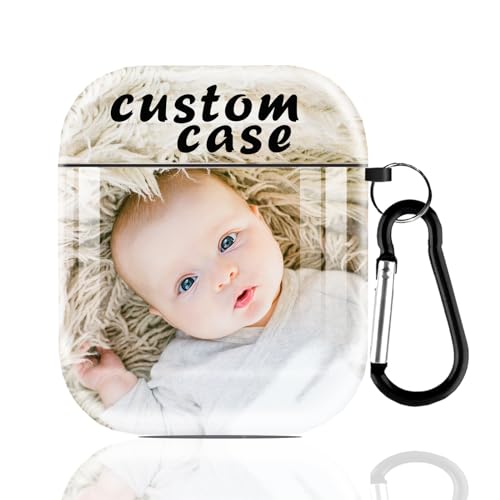 Custom AirPods Case with photo- Personalize with Your Own Photo & Text, Durable Protective Cover Compatible with AirPods Pro 1st & 2nd Gen, Ideal Unique Gift with Convenient Keychain