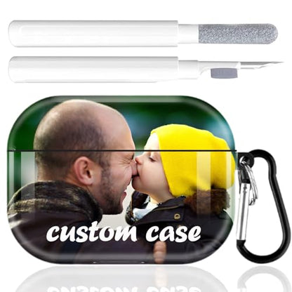 Custom AirPods Case with photo- Personalize with Your Own Photo & Text, Durable Protective Cover Compatible with AirPods Pro 1st & 2nd Gen, Ideal Unique Gift with Convenient Keychain