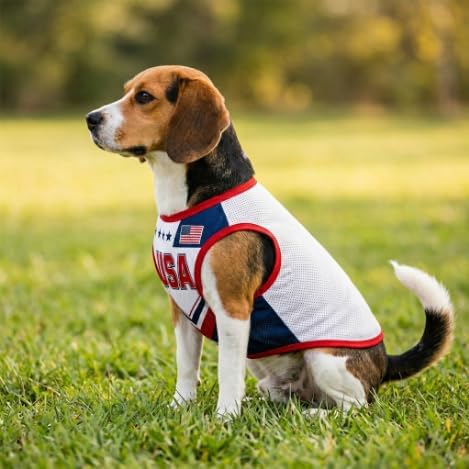 Personalized USA Pet Soccer Jersey Custom Name and Number, Breathable Dog Cat Football Fan Shirt, American Team Sports Outfit for 2026 Game Day