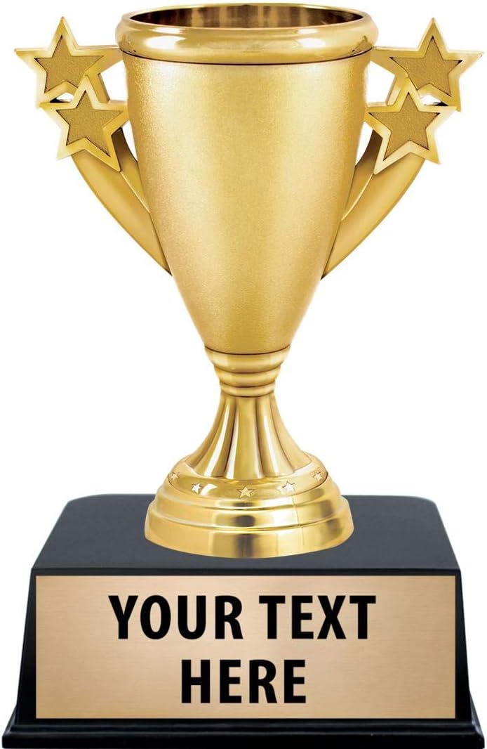 Personalized Gold Cup Trophy with Custom Engraving - Customizable Recognition Award for Sports, Corporate Events, and Tournaments