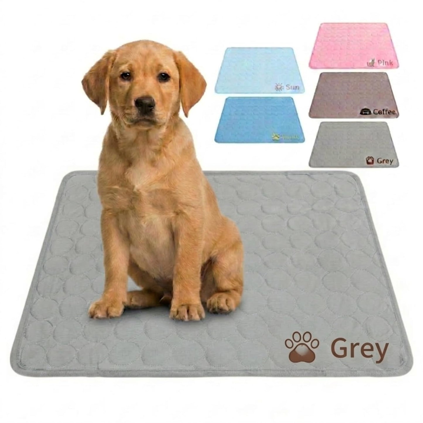 Personalized Dog Cooling Mat Custom Pet Ice Pad with Name & Photo, Washable Ice Silk Summer Cooling Blanket for Dogs Cats, Portable Self Cooling Bed Mat for Kennel Crate Sofa