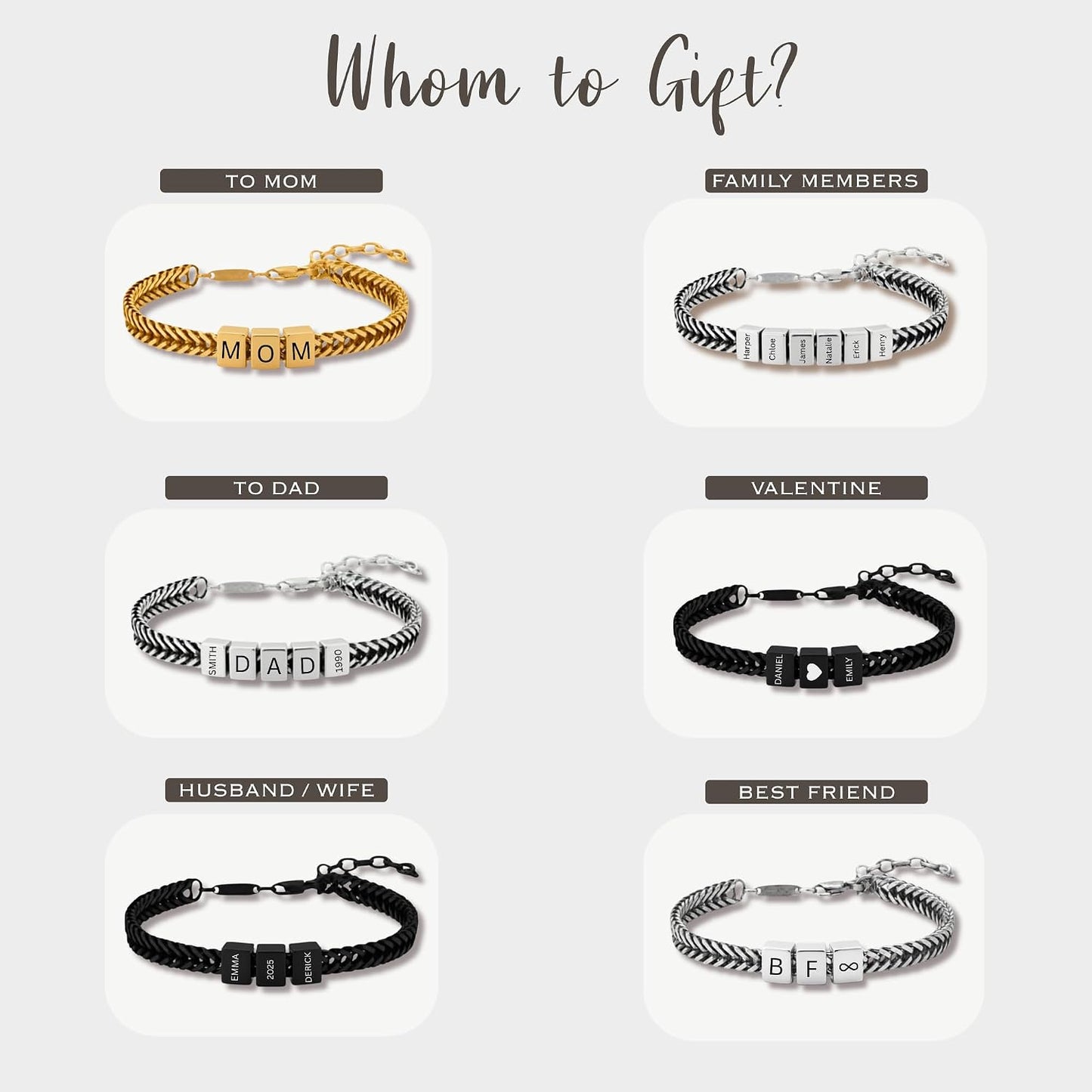 Personalized Stainless Steel Bracelet for Men - Custom Engraved Braided Wristband, Meaningful Jewelry Gift for Husband, Dad, Boyfriend on Anniversary or Birthday