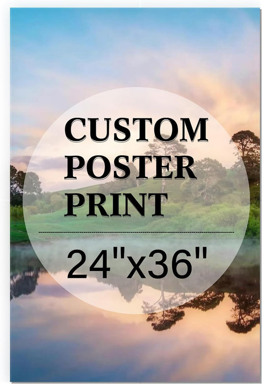 Custom Poster Print Personalized Unframed Wall Art - Upload Your Own Photo Image or Picture for Home Decor, Premium High Resolution Printing for Family Portraits and Unique Gifts