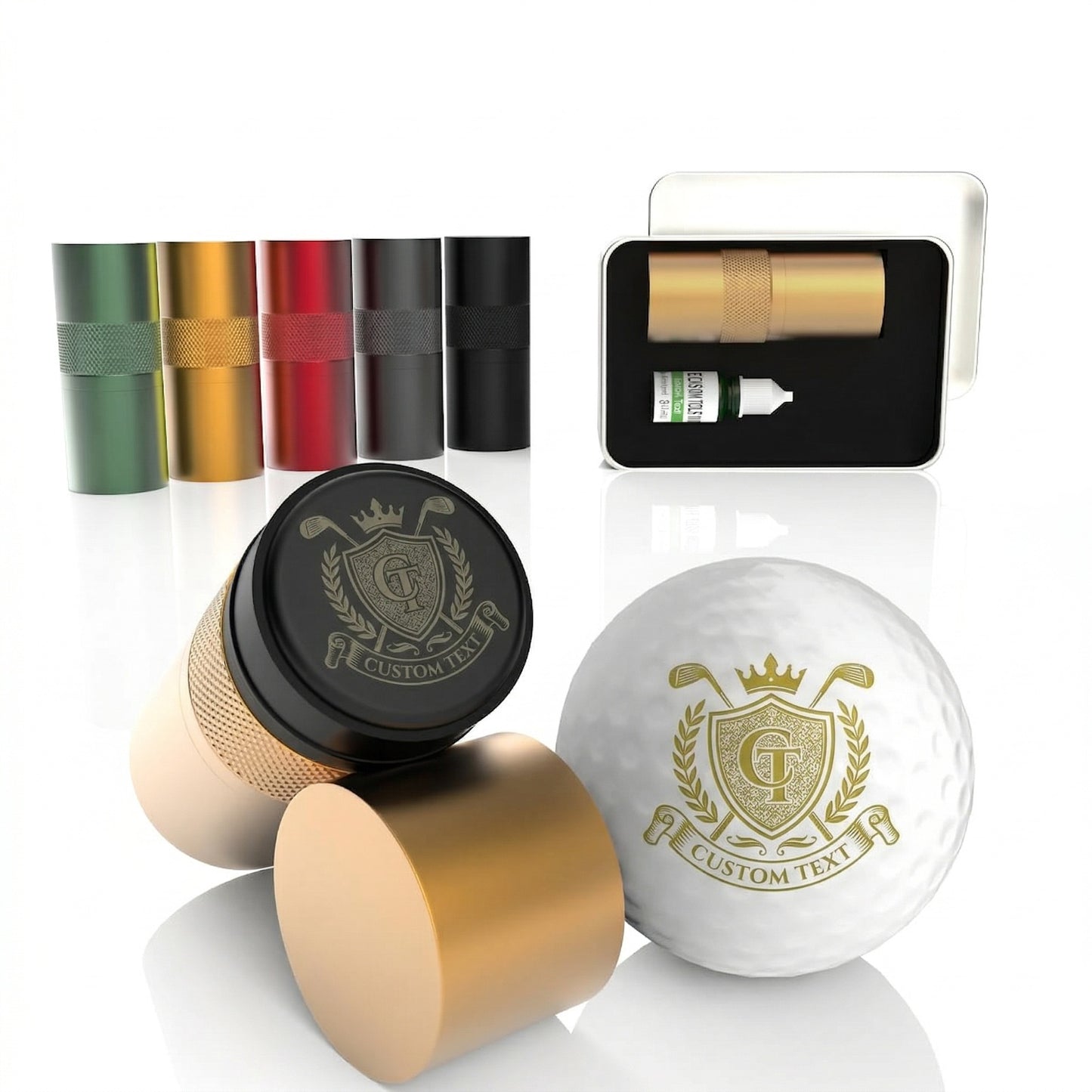 Personalized Golf Ball Stamp Custom Marker with Logo Quick Dry Smudge-Proof Ink Golf Accessories Gifts for Men Golfers