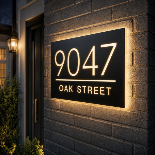 DBLXYAN Custom Lighted House Numbers for Outside, LED Address Sign